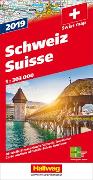 Schweiz 2019 Strassenkarte 1:303 000. 1:303'000